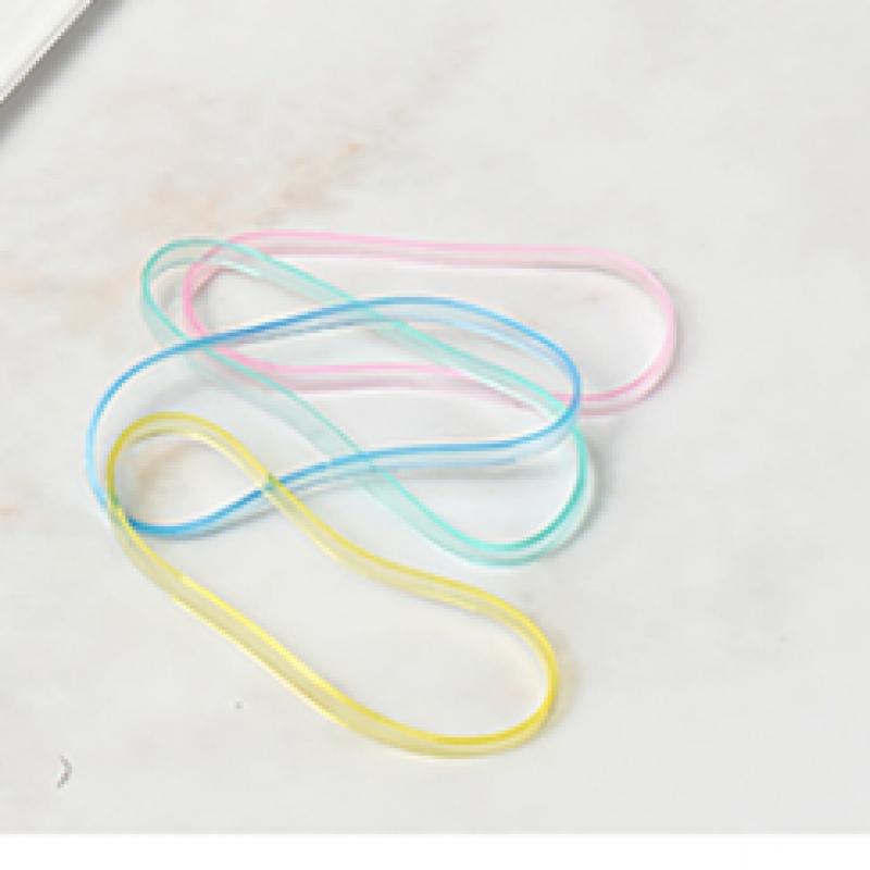 Daiso Прозрачные Пастельные ТПУ Резинки Набор из 120 шт.