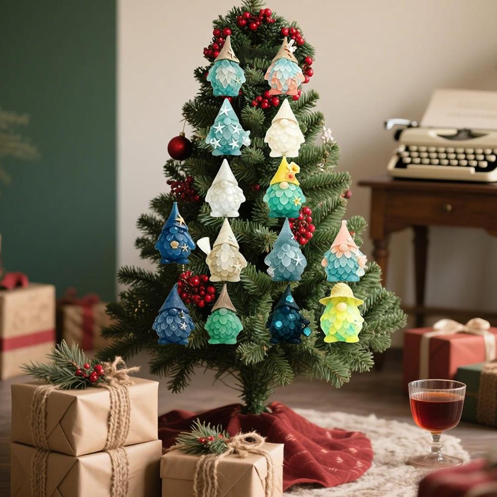 24 Day Xmas Ornaments Calendar Charming Decor & Unforgettable Xmas Present Holiday Mantel Display