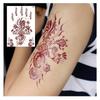 European and American Lace Tattoo Stickers with Vermilion Geometric Patterns - Waterproof Party Henna Tattoos.
