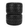 2pcs RC Truck Tyres Rubber Hex Wheels with Couplers for Arrma for Traxxas for HPI for Tekno MT410