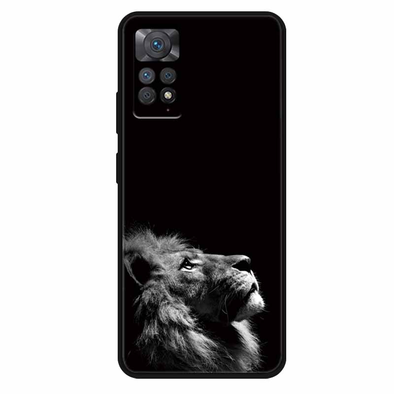Чехол For Xiaomi Redmi Note 11 Pro 5G Чехол Крутой Космос Мягкий Силикон ТПУ Чехлы Для Xiaomi Redmi Note 11Pro 5G Волк Защитный Корпус