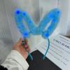 LED Light Rabbit Ear Hairband Funny Luminous Bunny Headband Glowing Plush Headband  Live House