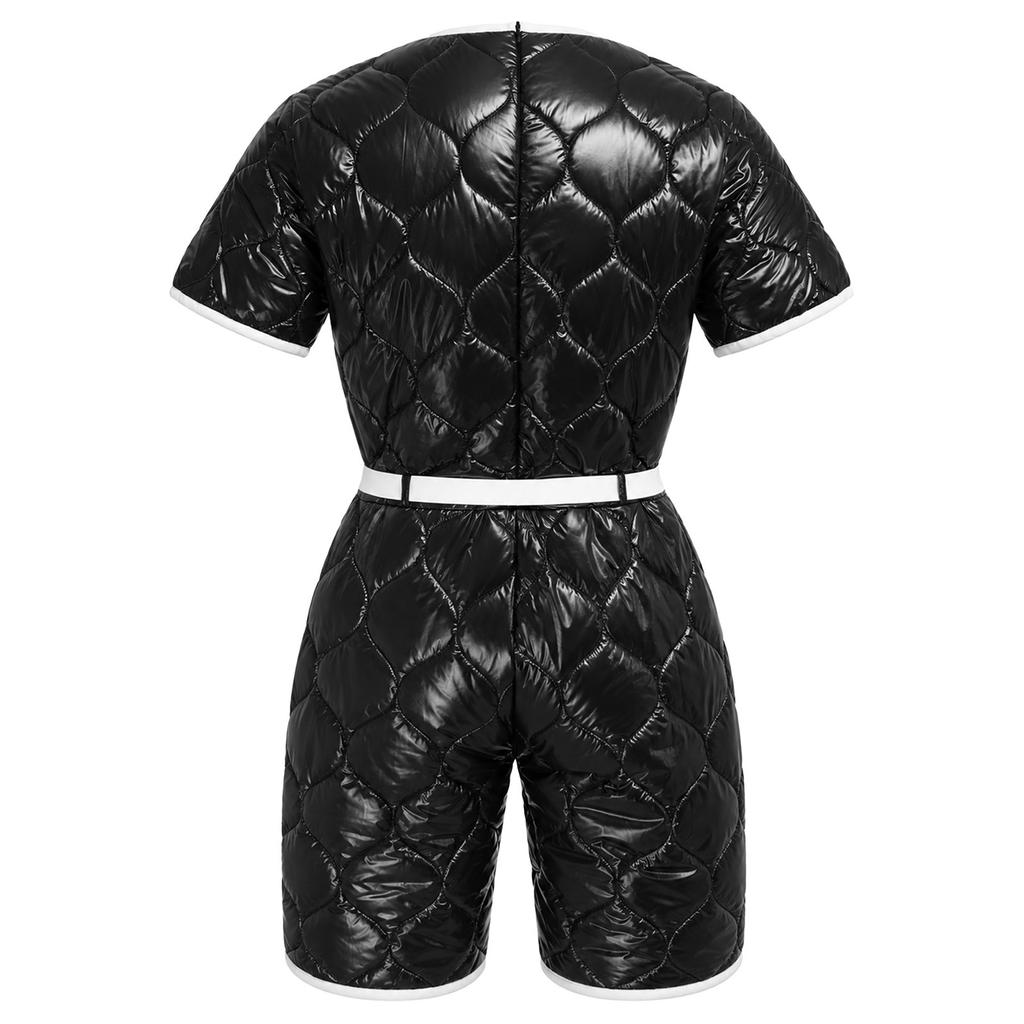 Мужской водостойкий утепленный комбинезон с коротким рукавом, скрытой молнией сзади, длиной до бедра, с карманами и регулируемым поясом для активного отдыха и повседневной носки