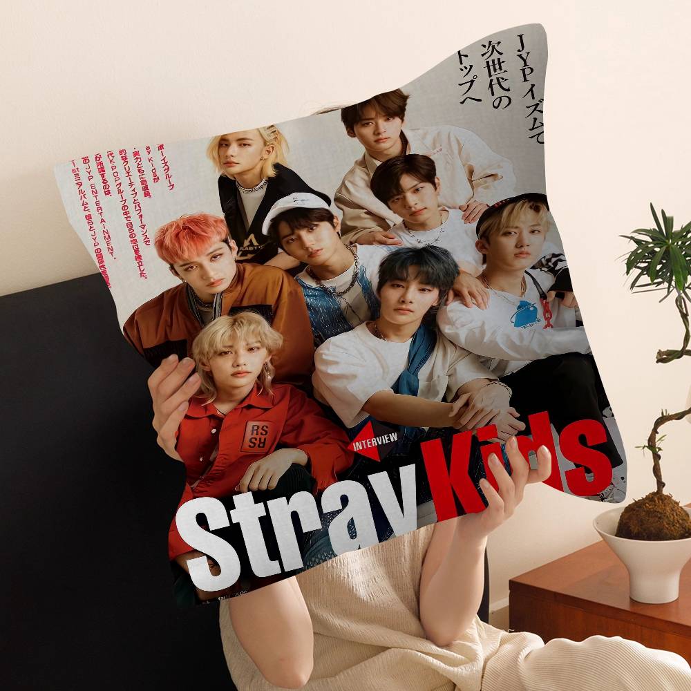Стиль K-pop S-Stray K-Kids Персонализированная наволочка Детская спальня Декор для дикой вечеринки Наволочка Подарок на день рождения ребенка Душ