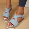 2024 Summer Plus Size Women's Open Toe Platform Wedge Sandals  Espadrilles Sandals for Women Retro Outdoor Ladies Casual Shoes