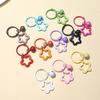 2pcs Korean Version of Ins Small Fresh Color Small Star Bell Keychain Candy Color Keyring Pendant Women Bag Keychain Accessories