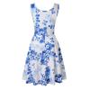 Женские повседневные платья-майки без рукавов с круглым вырезом, летнее платье с принтом для пляжа