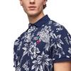 Polo Ralph Lauren Летняя футболка поло с цветочным принтом, вышитым логотипом пони, из хлопка, с коротким рукавом, мужская, топы, темно-синяя 710788923-002