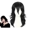 Anime My Boku No Hero Academia Shouta Aizawa Long Wavy Black Heat Resistant Cosplay Costume Wig