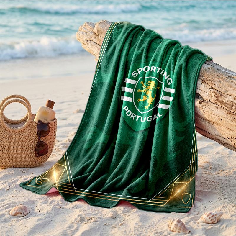 Sporting CP FC Печать Микрофибра Пляжное Полотенце Быстросохнущее Впитывающее Большое Полотенце Для Пляжа Плавания Путешествий