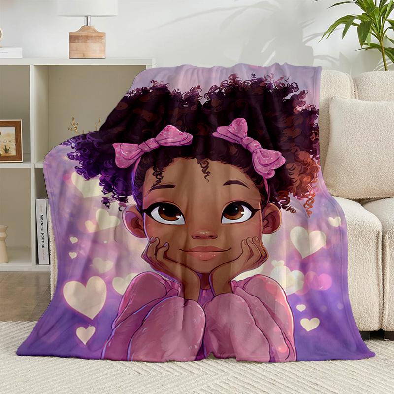 1PC Black Princess Magic Celebration Flannel Blanket Gift, Suitable for Both Men And Women, Soft Ideal for Beds And Sofa, Birthday Or Christmas Gift