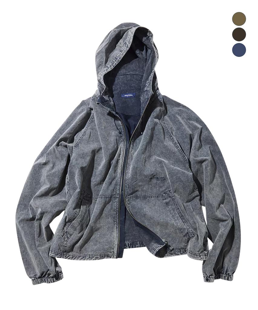 Женская ветровка Nautica с капюшоном из нейлона с эффектом выцветания Jhd5015