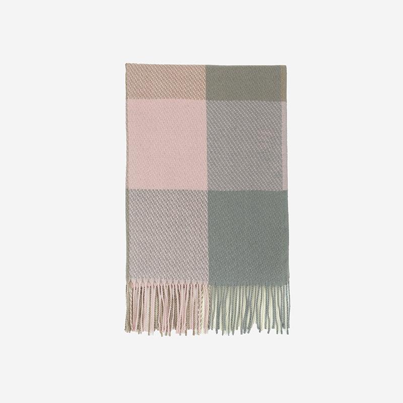 2025 Autumn And Winter New Classic Diagonal High-End Plaid Scarf Women'S Scarf Versatile Imitation Cashmere Shawl