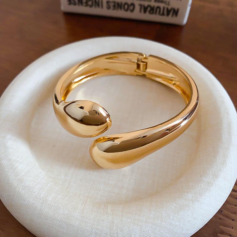 Opening Adjustable Bangles Gold Silver Color Alloy Bangles Goth Irregular Women Bangles Light Luxury Jewelry Accessories Gifts