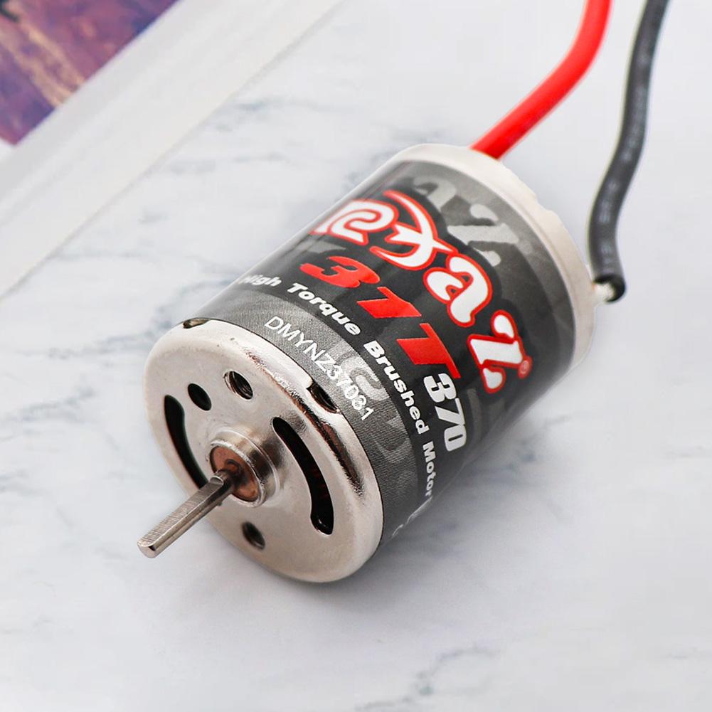 1 PC 31T 370 Brushed Motor DC Motor High Torque High Speed Motor Waterproof JST 30000RPM for 1/10 1/12 1/14 1/16 1/24 RC Crawler