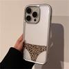 Забавный леопардовый принт трусики прозрачный чехол для телефона iPhone 16 15 13 14 12 Pro Max INS креативная рамка с покрытием мягкий силиконовый чехол