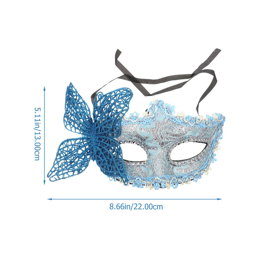 Butterfly Masquerade Ball Mask Lace Plastic Half Face Mask for Women Party Costume Halloween Cosplay Accessory