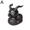 Gothic Satan Duck Statue Goth Punk Duck Sculpture Rock Duck Figurine Decor Collectible Figurines Satanic Duck Tabletop Ornaments