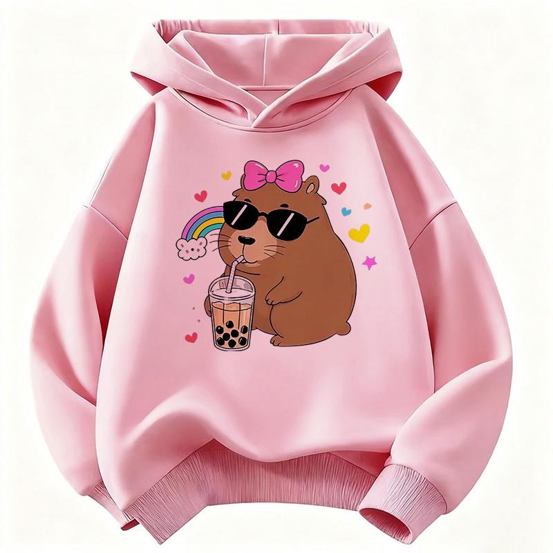 Boys Girls Autumn Winter Casual Hoodies Stylish Hoodie Cartoon Printed Hooded Kids Children's Sweatshirt Cute Hoody