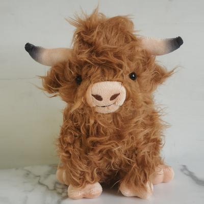 Плюшевая игрушка Highland Cow, шотландский горный бык, милая кукла быка с длинными волосами.