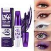 5D Mascara Black/Brown/White/Blue/Purple Mascara Holding Curling Thick Volume Waterproof Non Smudge Lengthening Mascara
