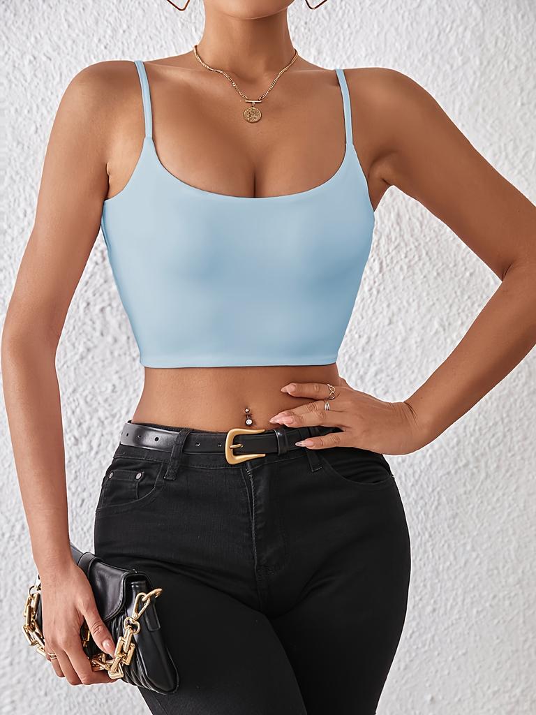 Casual Double Layered Tank Top U Neck Crop Tops Women Summer Camis Solid Color Camisole Fashion Tube Female Sleeveless Cropped Vest Y2K Clothes