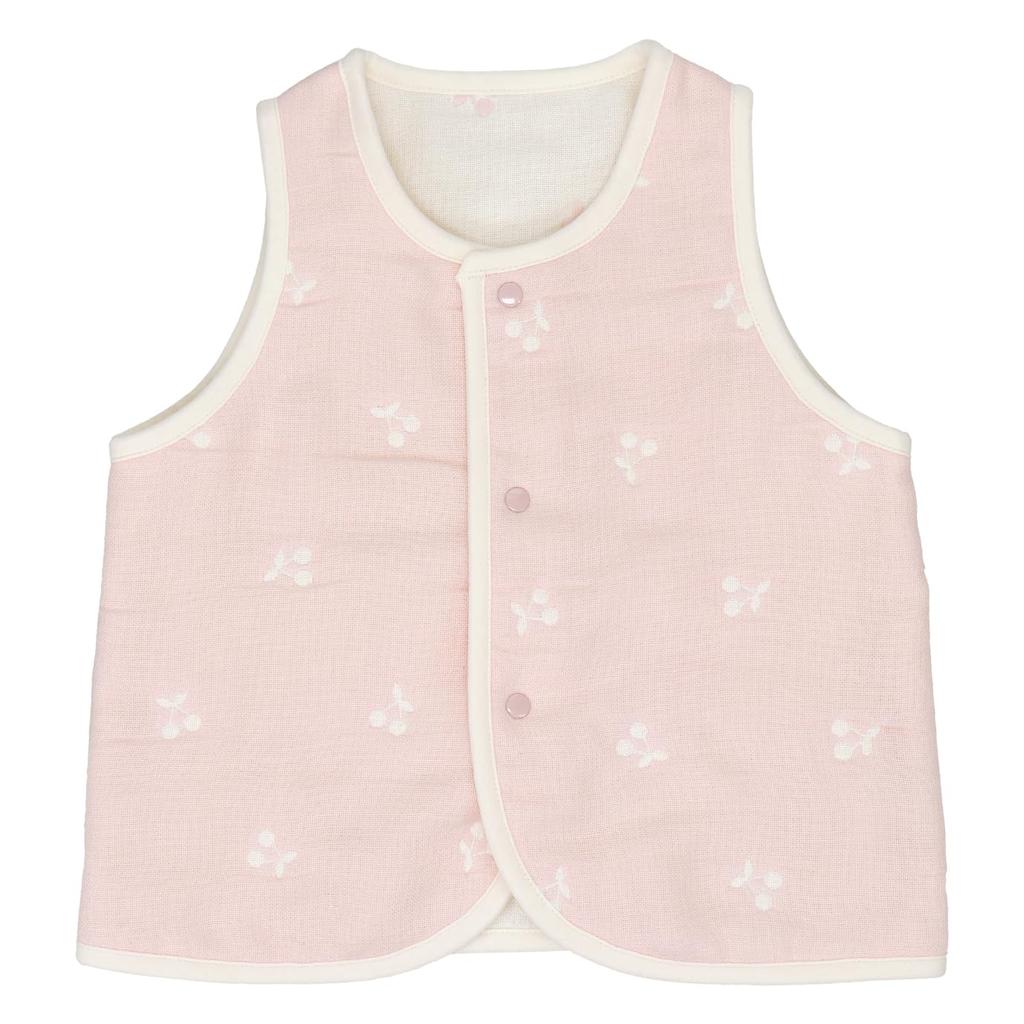 Размеры Baby Castle Cherry Сделано в Японии Жилет, 60-80, Марля,