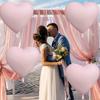 3-Pack 30inch Heart-Shaped Aluminum Foil Balloons, Matte Pink Heart Balloons, Party Balloons, Suitable for Valentine's Day, Birthday Parti