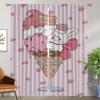 Микко Оконная занавеска для комнаты 2 панели Хэллоуин украшение Тюль для спальни Занавески Детская комната Перегородка Шторы Гостиная Кухня