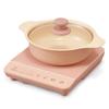Iris Ohyama IH Stove 1 Burner IH Cooking Heater Tabletop Pot Set 1000W Pink IHKP-T3820-P