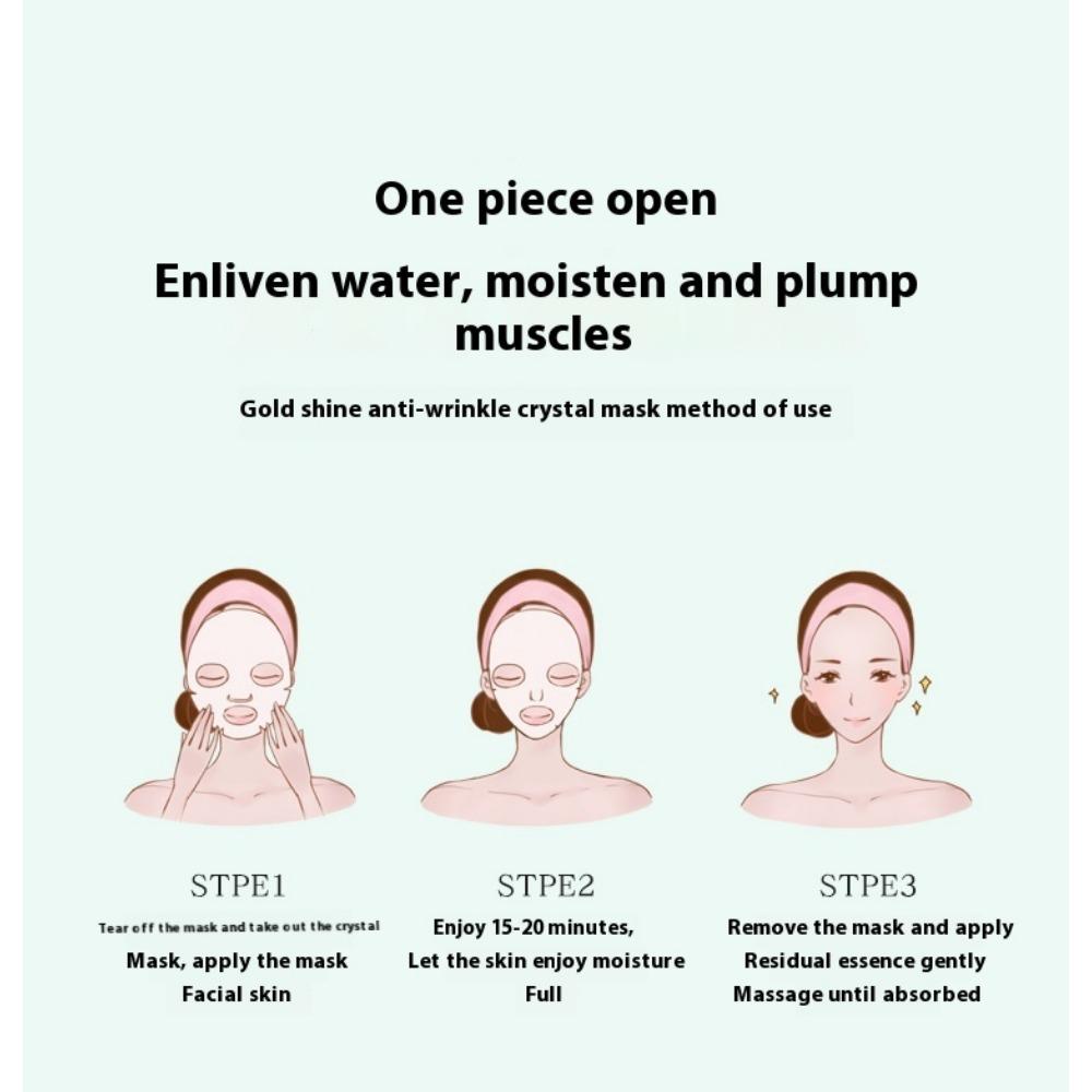 Маска с гиалуроновой кислотой и коллагеновыми кристаллами, успокаивающая и осветляющая, увлажняющая маска для кожи человека против морщин