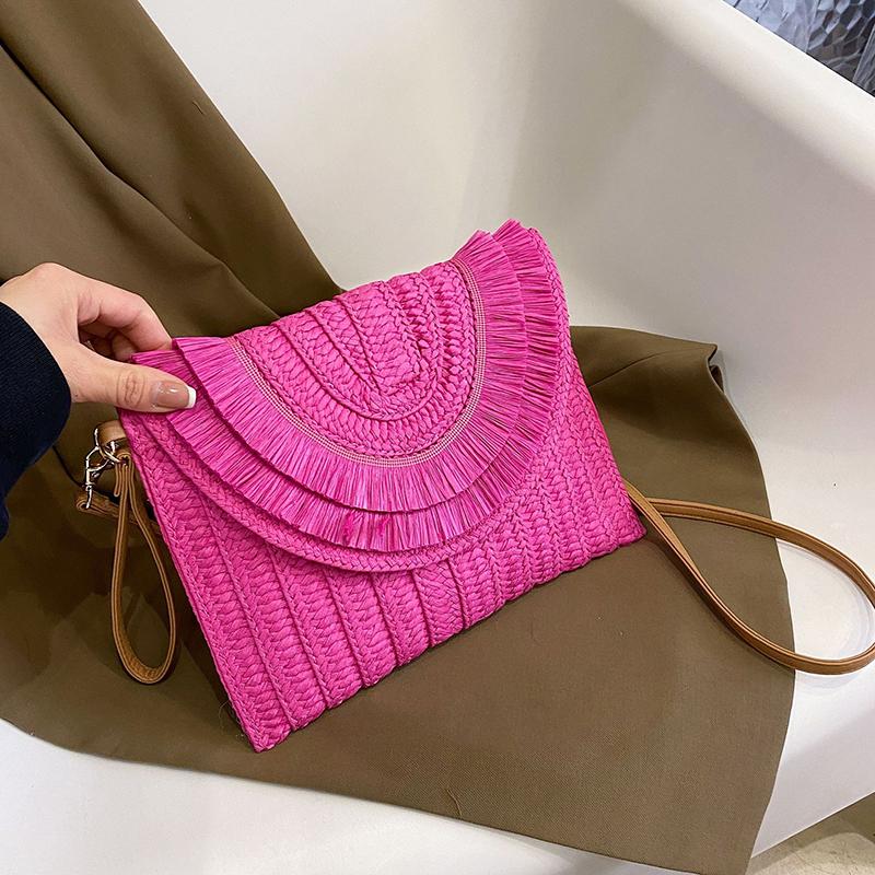 Yogodlns сумки из соломенной ткани из рафии, модные женские наручные клатчи, летние женские сумки через плечо, пляжная сумка ручной работы