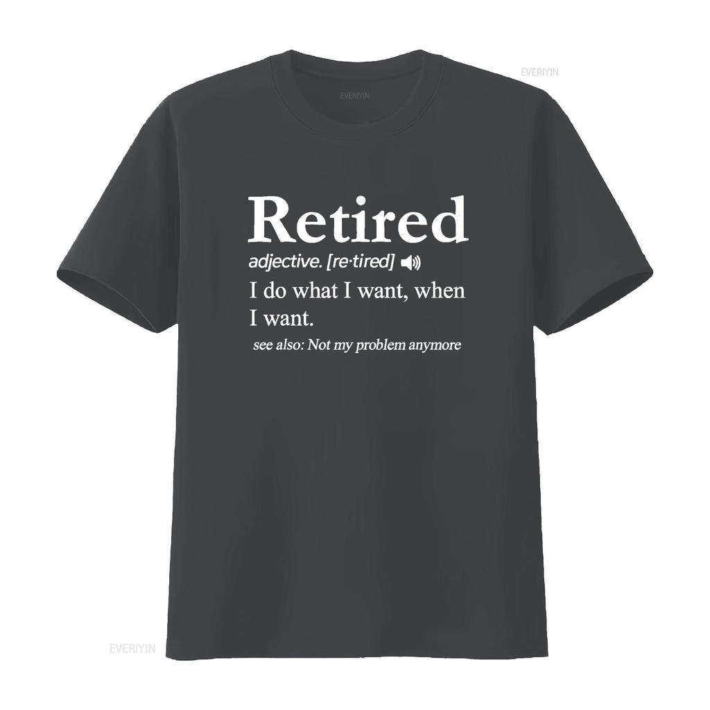 Retired Definition T Shirt Funny Retirement Gag  vintage Washed Casual fashion Top For Everyday Wear streetwear Stylish Unisex