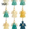 Multi Color Gradient Angels Sea Glass Angel Advent Calendar with 24 Hanging Ornaments for Christmas Tree Decoration, Handmade 2D Flat Pendants Holiday