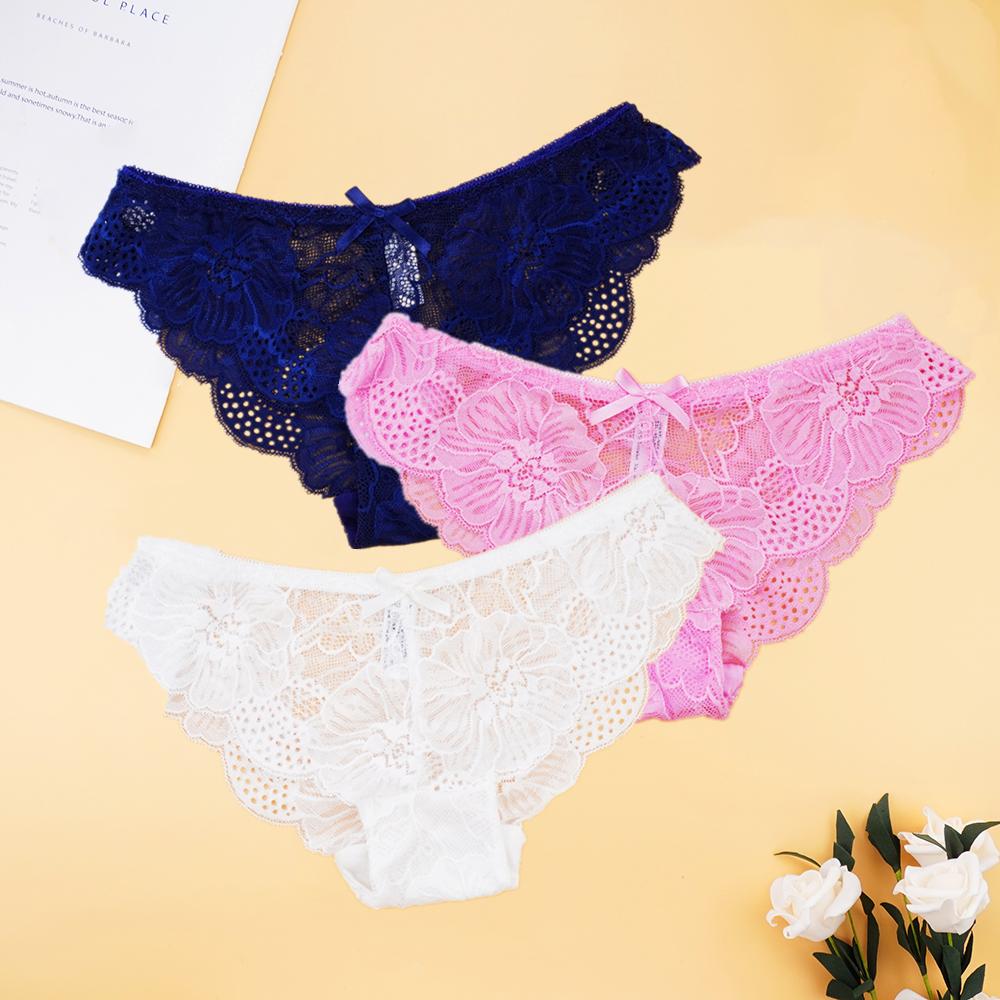 Женское нижнее белье, комплект кружевных трусиков с цветочным принтом, прозрачные полые трусы, женское нижнее белье, интимное белье