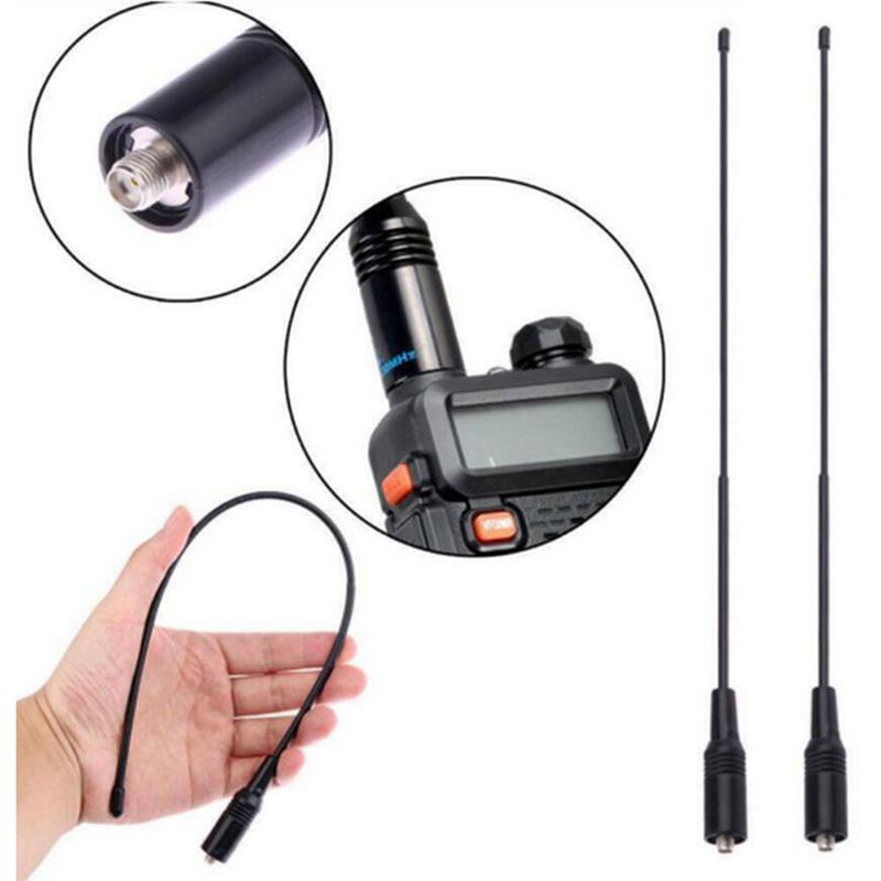 Na-771 Sma-Female Dual Band 10W Antenna For Baofeng Uv5R Uv-82 Saus Black