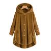 Fashion Women Button Coat Tail Tops Hooded Pullover Loose Sweater
