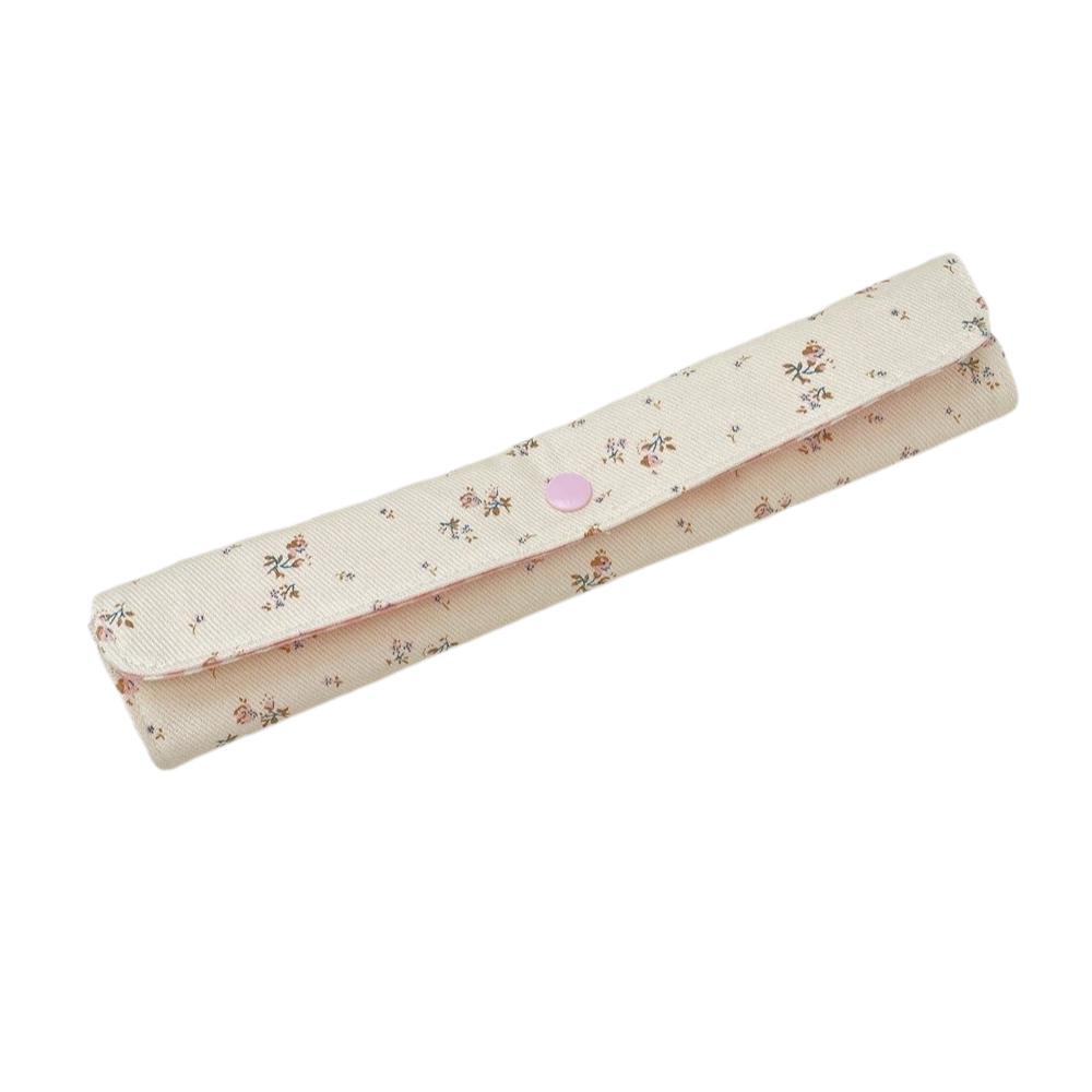 Floral Plaid Spliced Tableware Storage Bag Utensil Pouch Chopsticks Spoon Storage