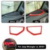 2x Красные накладки на стойки кузова с динамиками для Jeep Wrangler JL 2018+