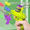 Креативная игрушка-редиска-бластер: Безопасный пистолет с мягкими пулями для детских игр на свежем воздухе
