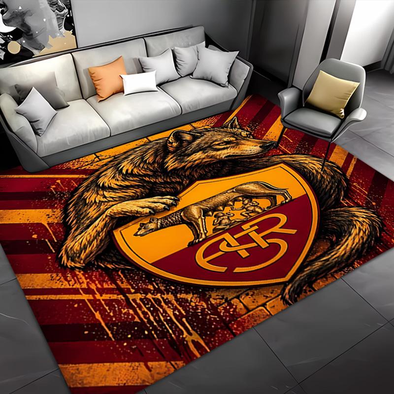 1pc Rome logo Entrance Mat, Non-Slip Mat Area Rug,Room Decor, Outdoor Decor, Kitchen Rug,Doormat - Machine Washable, Easy to Clean