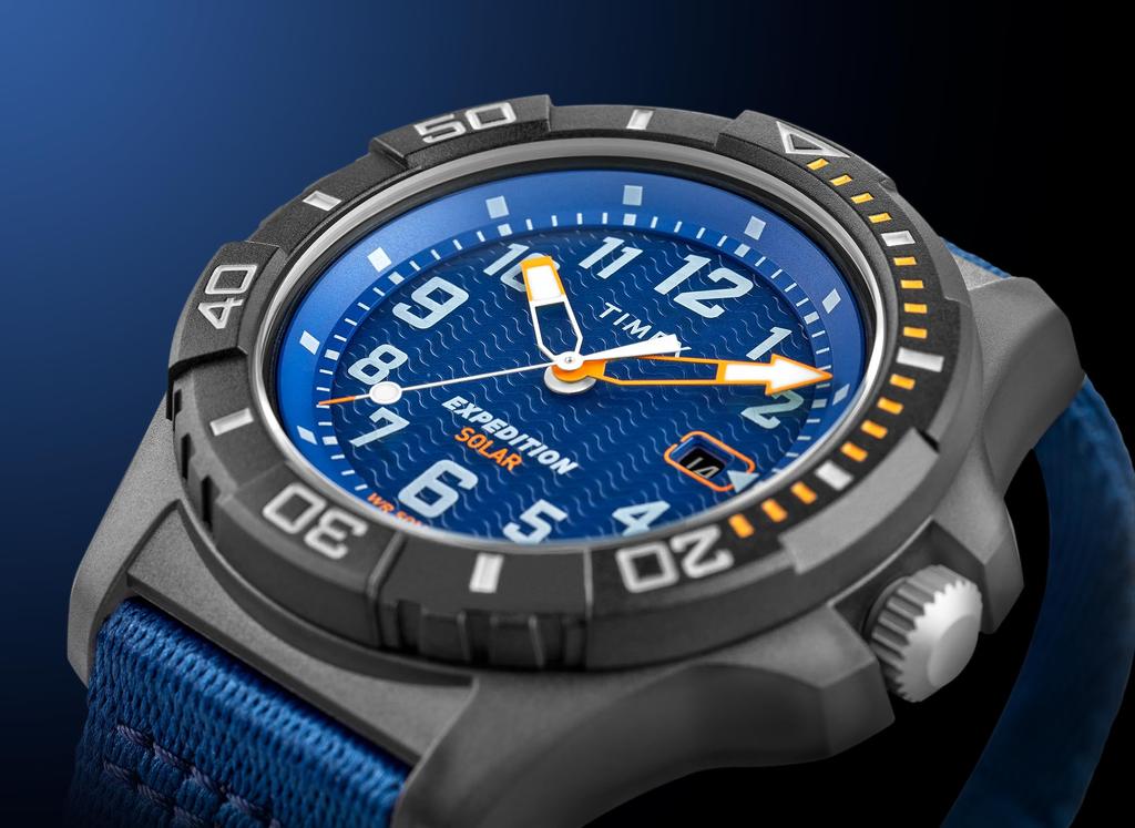 Часы Expedition Ocean Expedition Ocean Blue Dial Ocean Пластик Минеральное стекло Solar 5 ATM Водонепроницаемость 44MM Часы TW2V40300 Синий [TIMEX] Фридайвинг