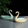 Тарелка из смолы в форме лебедя, овальная керамическая тарелка, креативные обеденные тарелки, украшение для отеля, посуда, поднос для фруктов, салатница, блюдо для суши