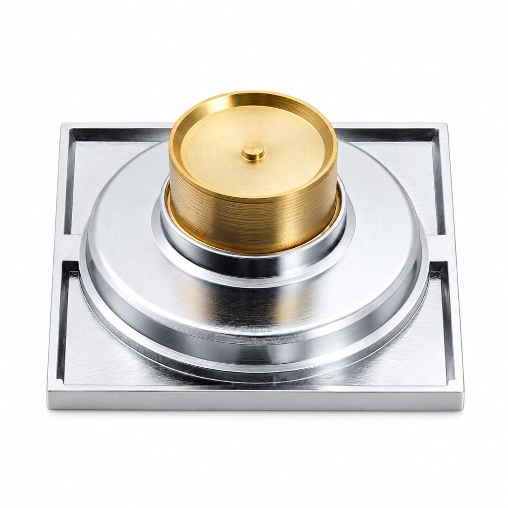 Square Shower Drain 4 Inch Size Sink Strainer Durable Hair Catcher Shower Area