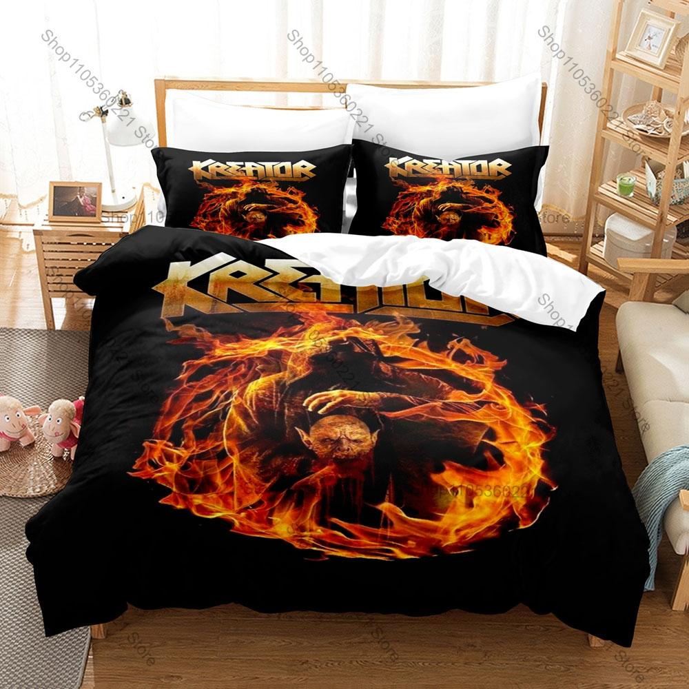 Kreator Pioneering German Thrash Band Classic Retro Album Art Heavy Rock Bedding Duvet Cover + 2 Pillowcases Underground