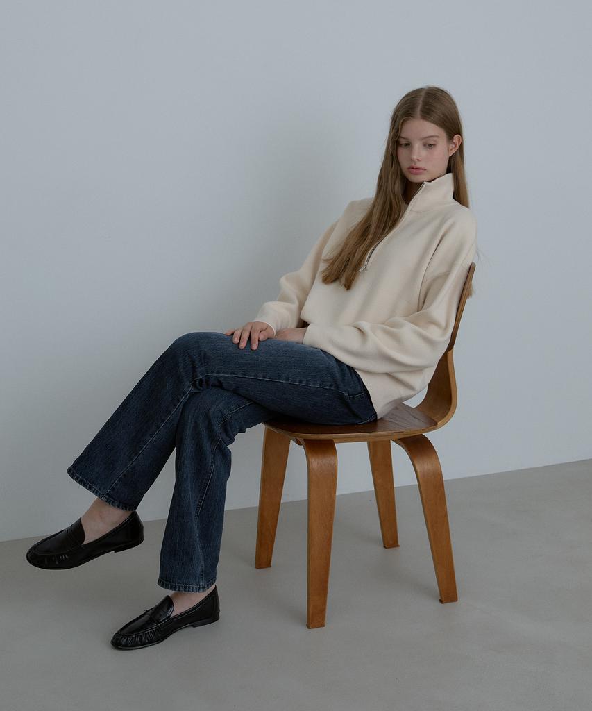 SIKOMA Cmk07 Ivory Half Zip Knit