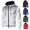 Men's Winter Hooded Polka Dot Casual Sports Cardigan Sweatshirt Long Sleeves