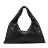 Hand-woven Solid Color Large-capacity Shoulder Bag Women's 2025 New Style Simple Casual Handbag