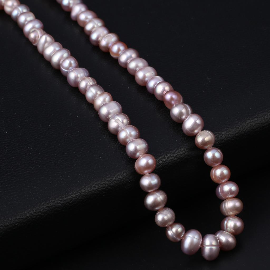 1 нить, фиолетовые натуральные пресноводные жемчужные бусины для изготовления ювелирных изделий, DIY ожерелий, браслетов, поделок (Бусины 4-5 мм, Длина 36 см)
