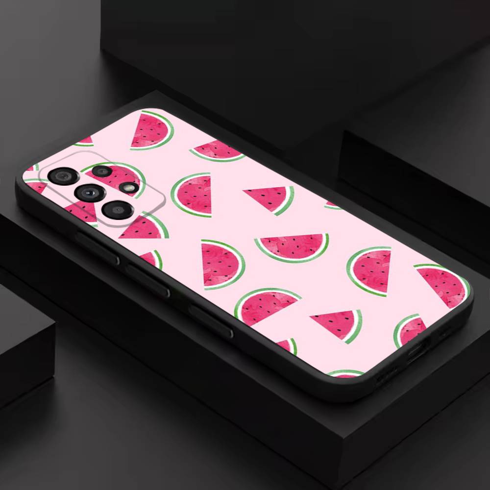 Watermelon Cute Phone Case For Samsung S 9,10,21,30,22,23,24,25,26,Ultra,Plus,Lite,FE,4,5G Black Soft Precise